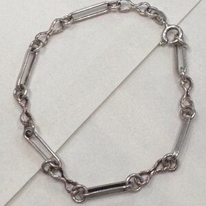 Chateau d'Argent C^A 925 Sterling Bracelet Paperclip Chain Italy